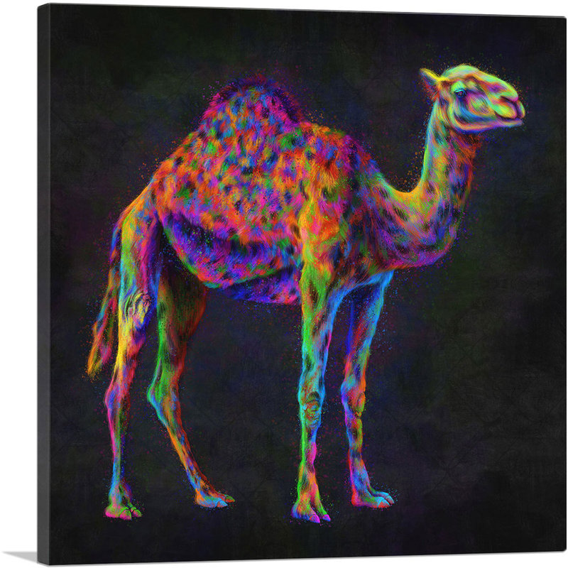 Camel Hump Desert - reproduction d'art sur toile tendue, H 12 po x l 12 po x P 0,75 po