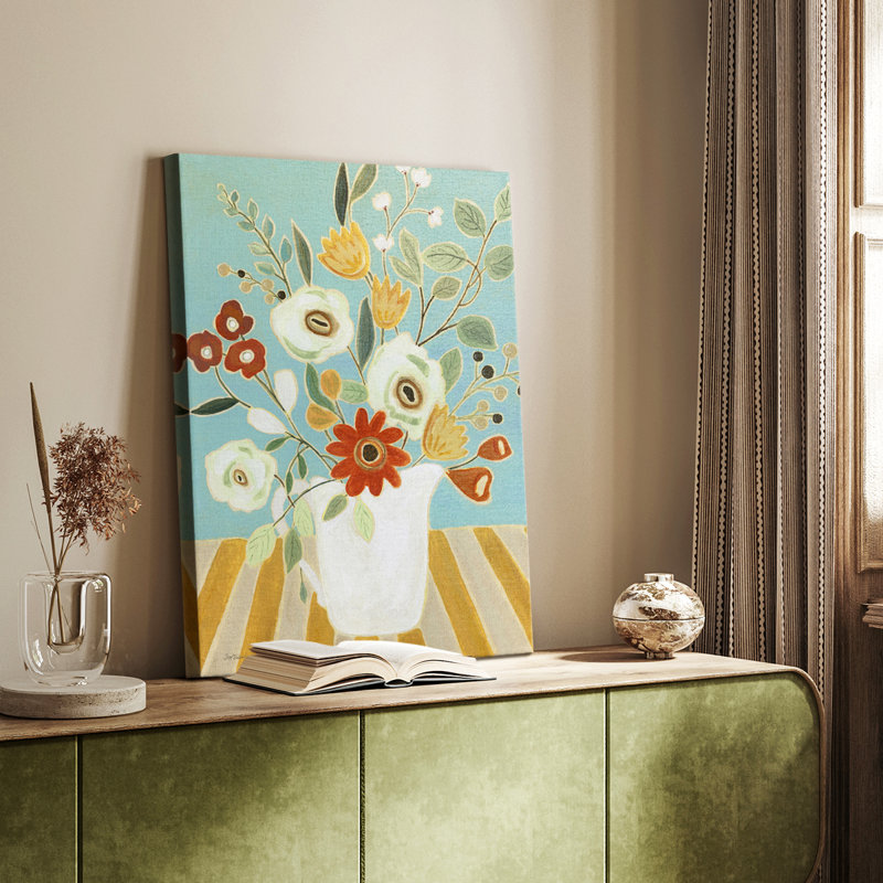 Joyful Blossoms I - galerie Cavas sur mesure, H 27 po x l 18 po