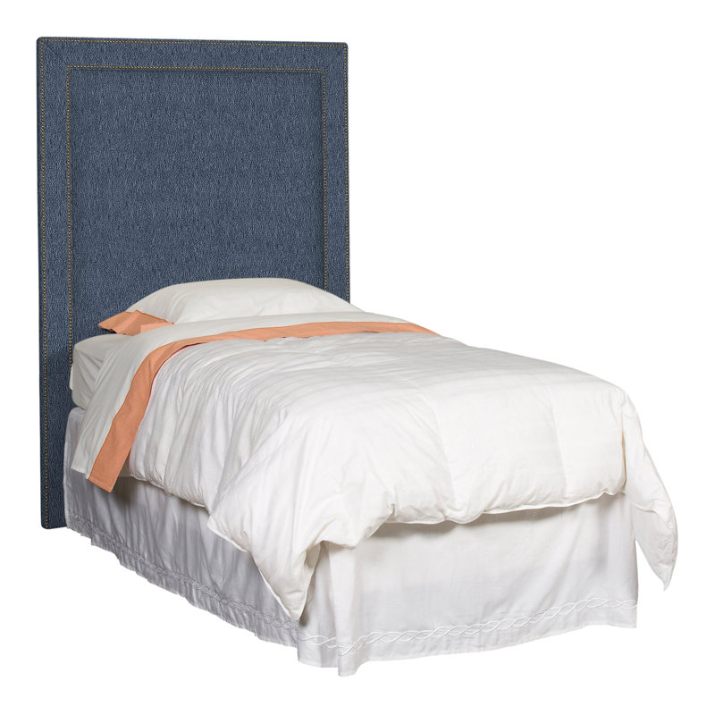 Hillary/Hank Twin Upholstered Panel Headboard, Navada Blue, No