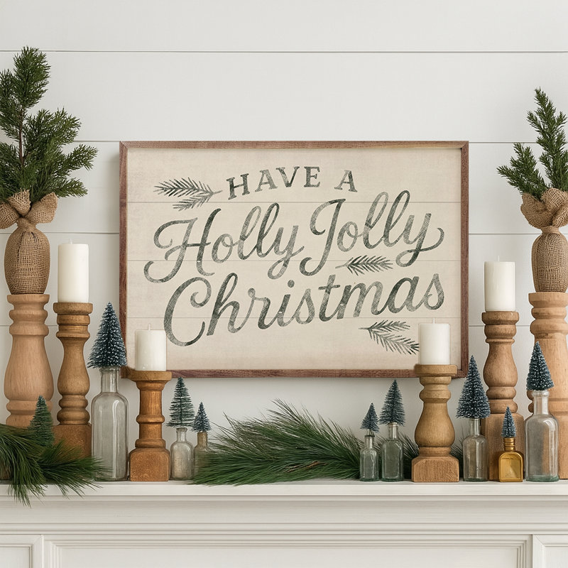 Have A Holly Jolly Christmas, H 5 po x l 8 po, Blanc