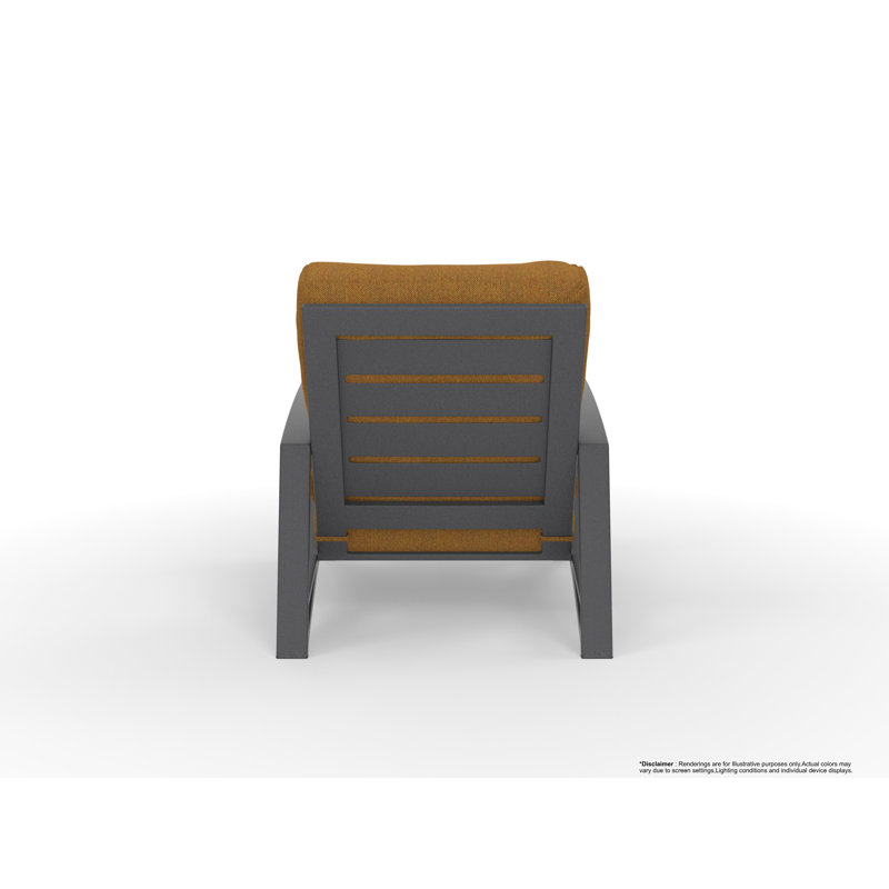 Arc Outdoor Lounge Chair, Trax Sequoia, Graphite