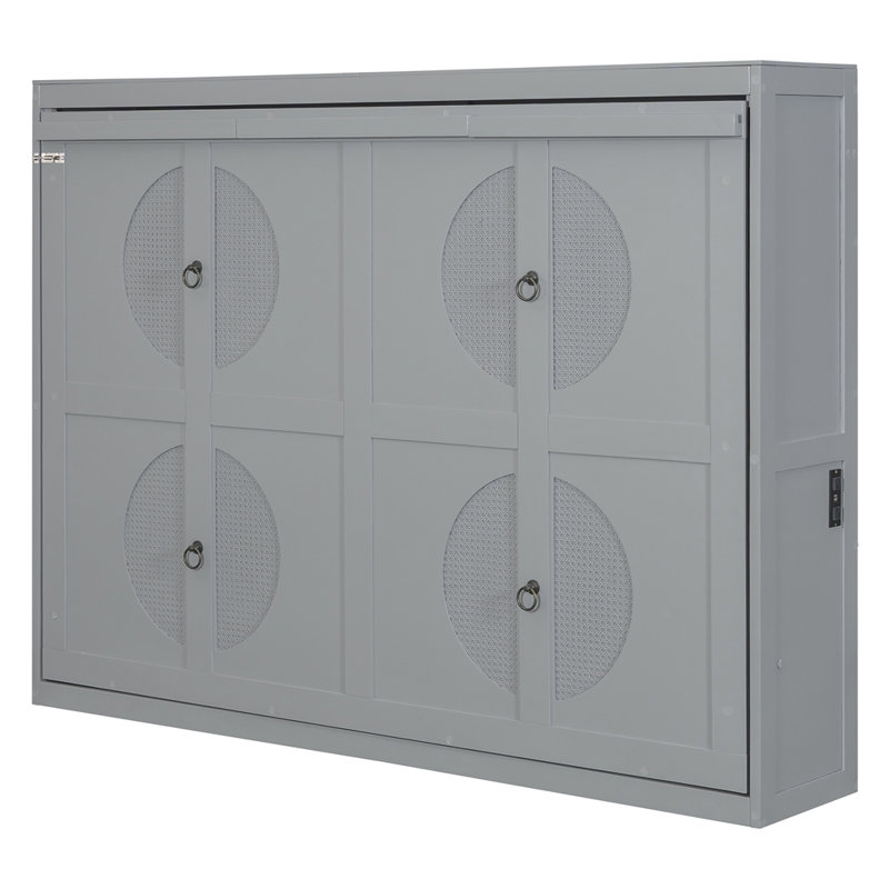 Lit escamotable double pleine grandeur, Gris