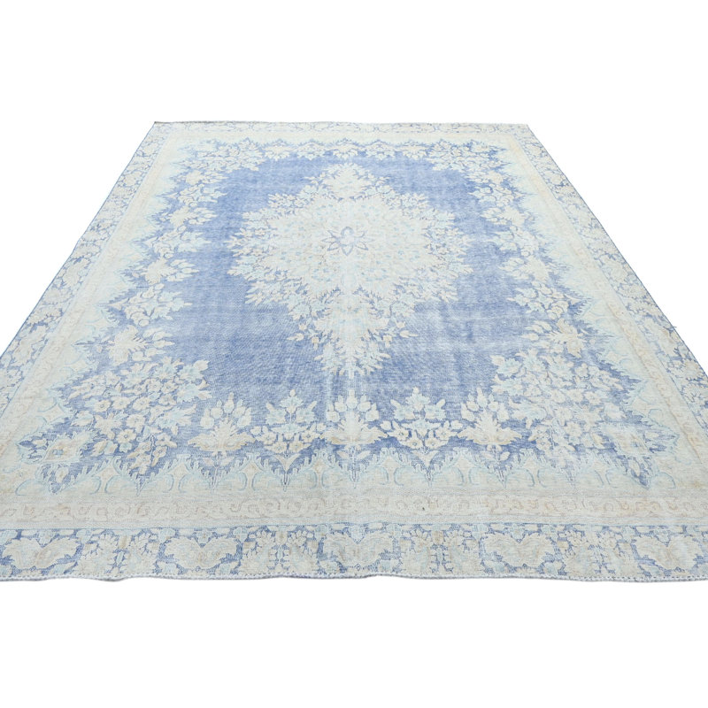 Tapis oriental bleu 8X11 One-of-a-Kind