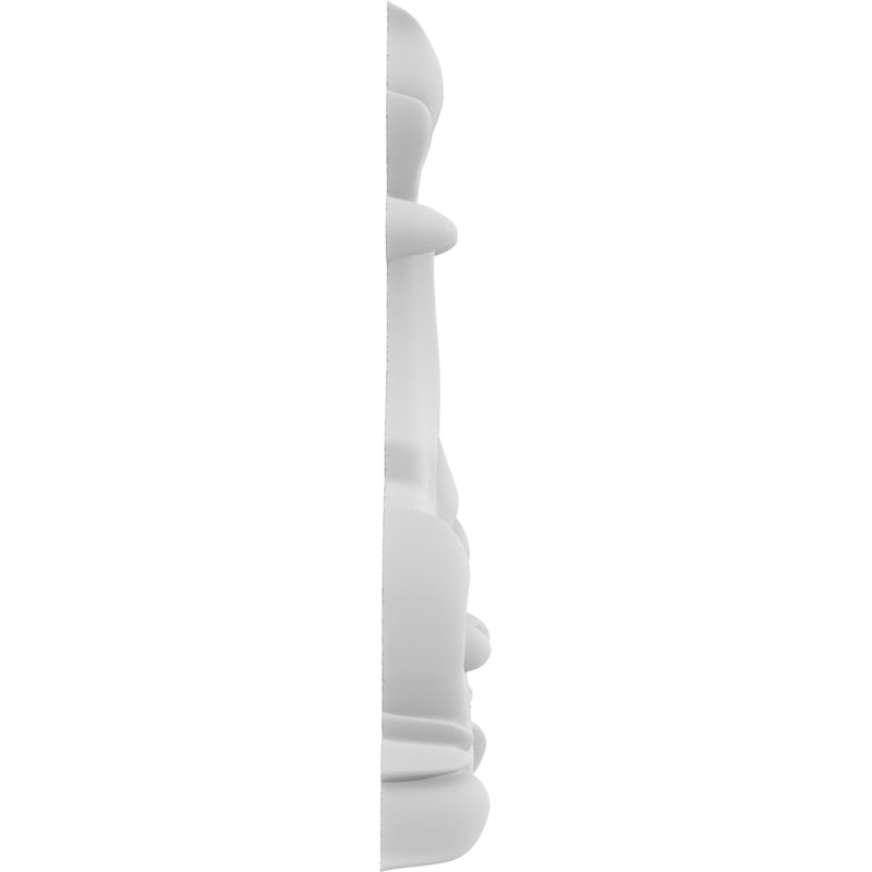 Rosette trenton, H 6 po x l 6 po x P 0,75 po