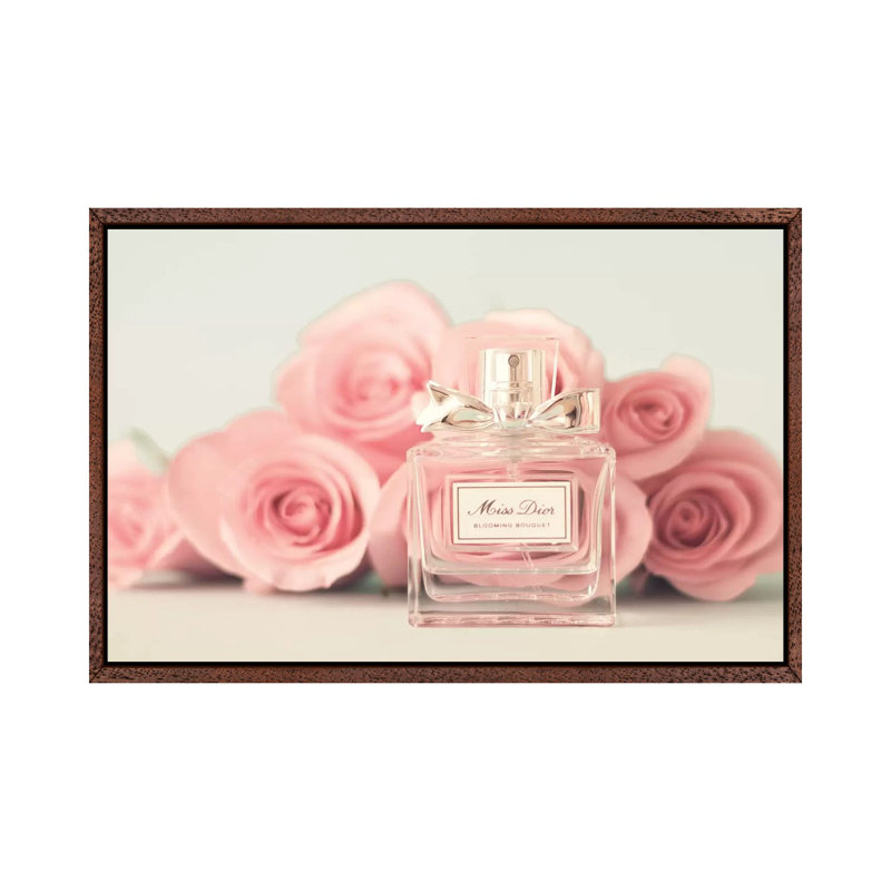 Young And Pink by Caroline Mint - Print on Canvas, 66.04 cm H x 45.72 cm W, Classic Brown Wood Framed
