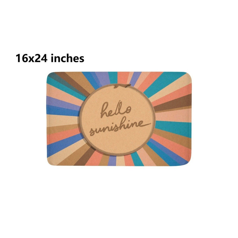 Tapis pour salle de bain Hello Sunshine Hoop, 16 x 24