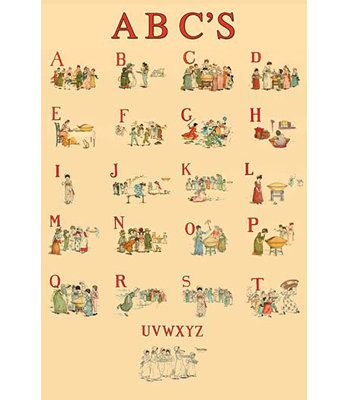 « kate greenaways abc » par kate greenaway, impression