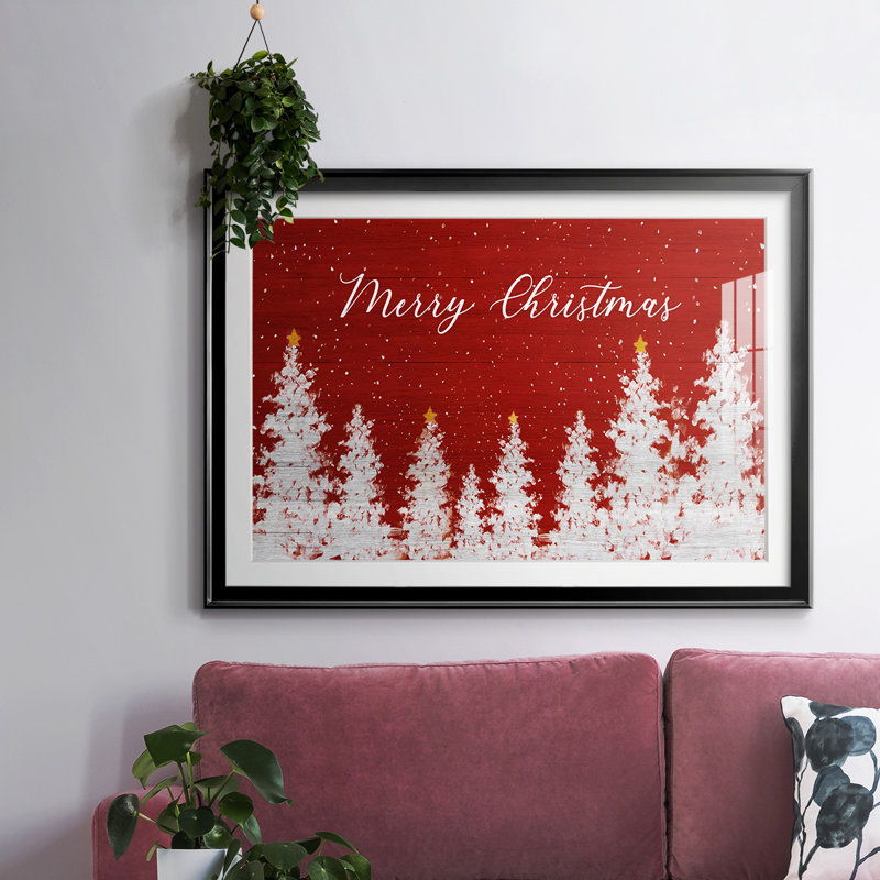 «Merry Christmas», reproduction d'art encadrée, Noir, H 19 po x l 27 po x P 1,5 po