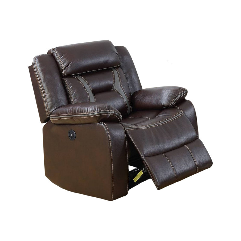 Creuzer Faux Leather Power Recliner