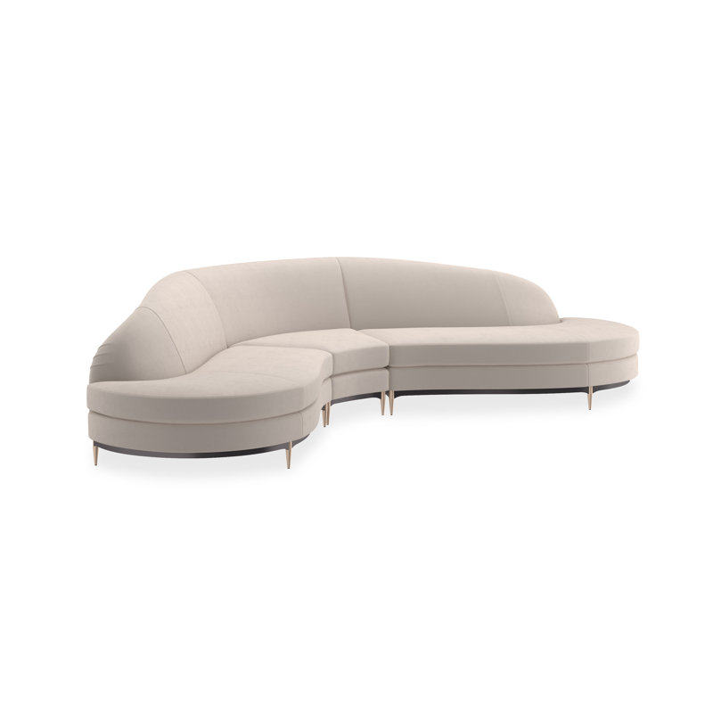 Threes Company Loveseat, Gray
