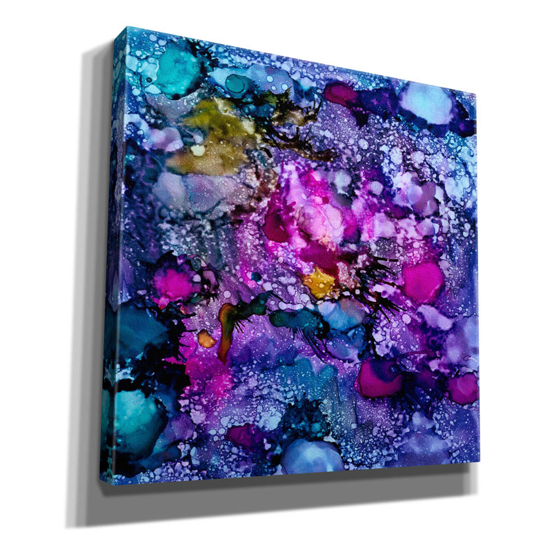 «Purple Outburst II» par Regina Moore, H 12 po x l 12 po x P 0,75 po