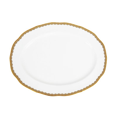 Antique Gold Bone China Platter