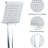 Handheld Shower - 6 Spray Settings, Optimize Flow, Detachable, Wall Mount Square Shape High In Modes, Smart Switch, Installed