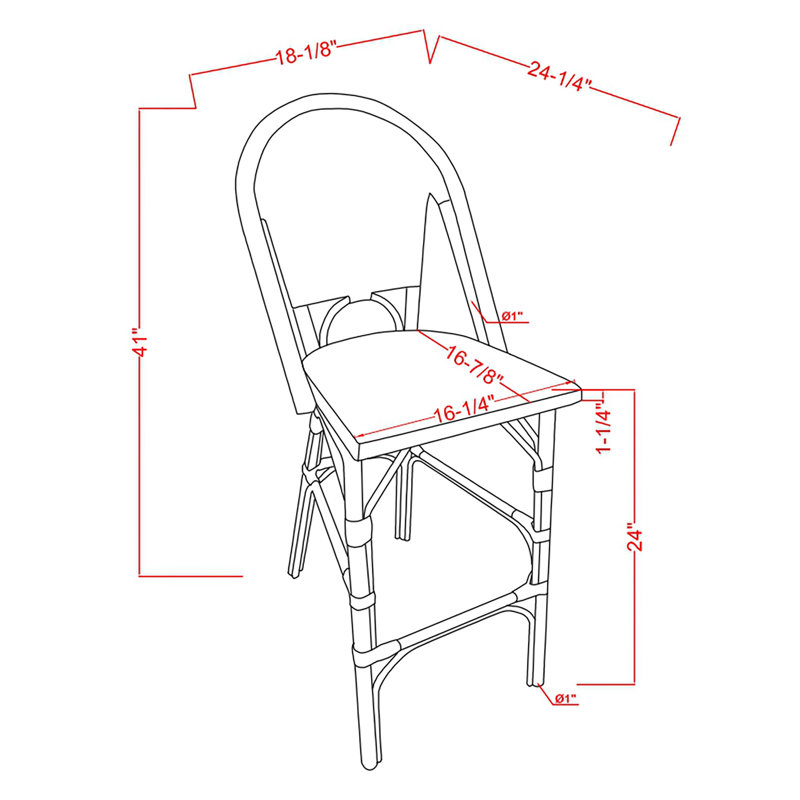 Tabouret de bar 24 po Canaday