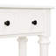 Console blanche By. 4 tiroirs et tablette ouverte. Finition pin rustique. Pin. Idéal pour les entrées, les salons et les couloirs. Assemblage rapide blanc. Style à 4 tablettes. Look rétro avec placage.-1258650790