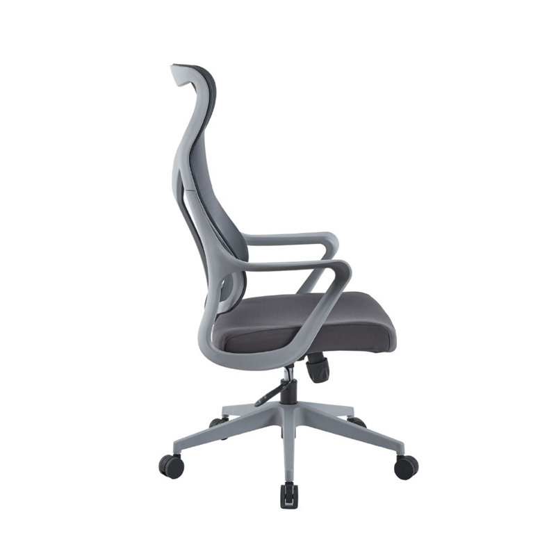 Chaise de bureau à dossier haut (gris), Gris