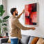 Red Geometry Abstract - Wrapped Canvas-381998319-381998327
