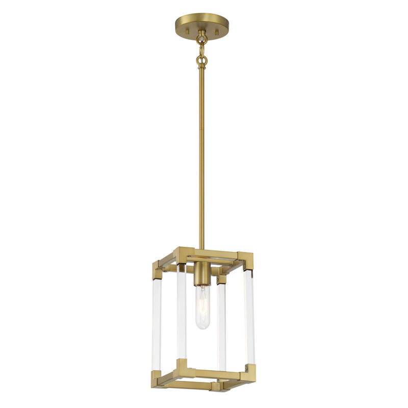 Swindon 1 - Light Soft Brass Square/Rectangle Pendant