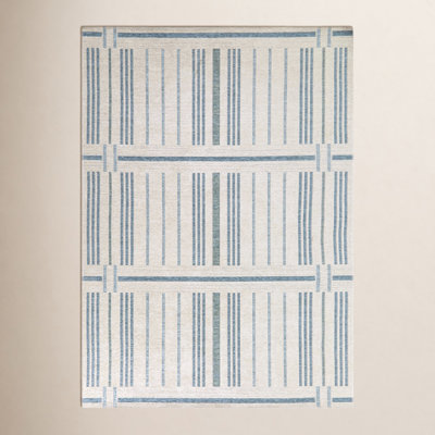 Claudina Blue Ivory Striped Rug
