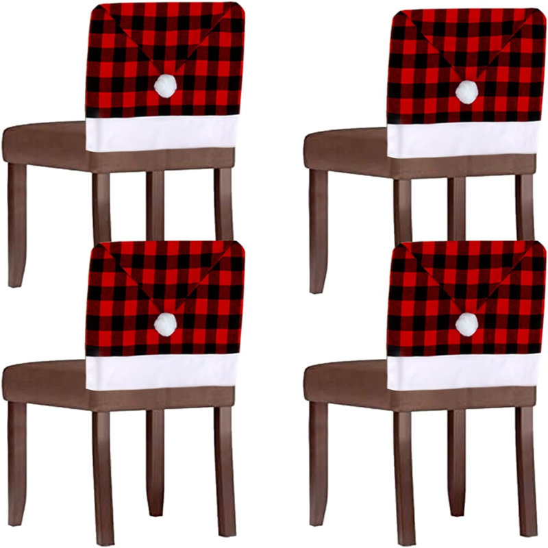Housse de chaise FOIMAS Christmas, 4 pièces Buffalo Plaid