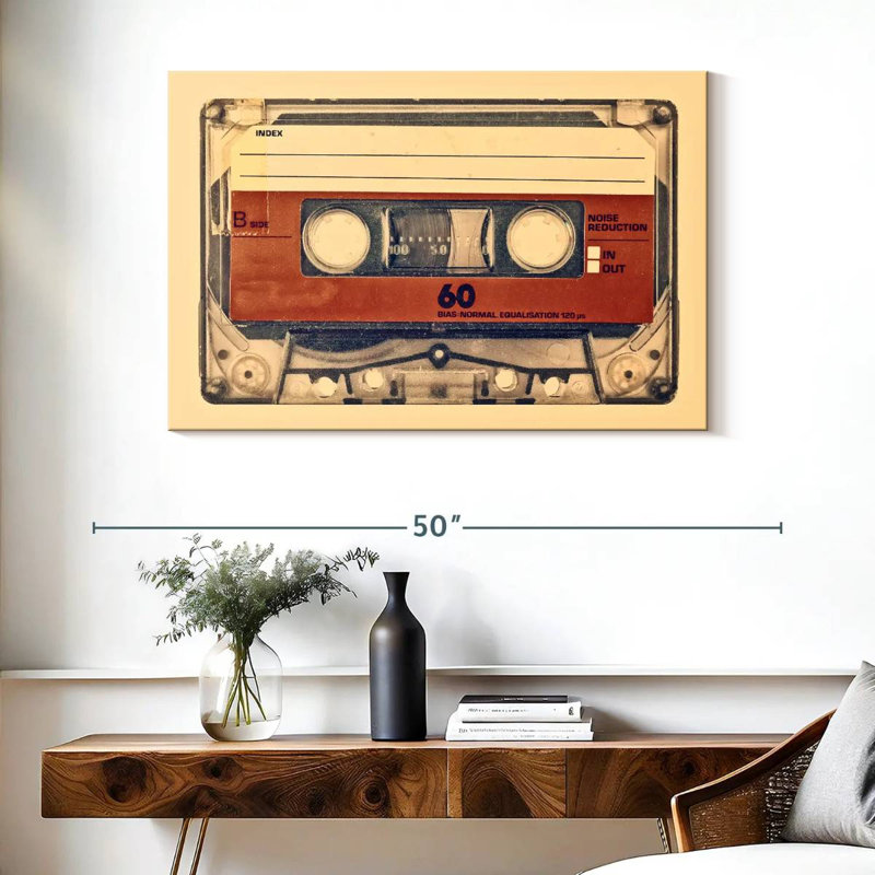 Abarca Retro Compact Cassette, 26" H x 39" W