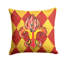 Coussin décoratif 14 po poivres fleur de lis 