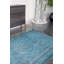Tapis décoratif bleu à motif tissé rétro-982033567
