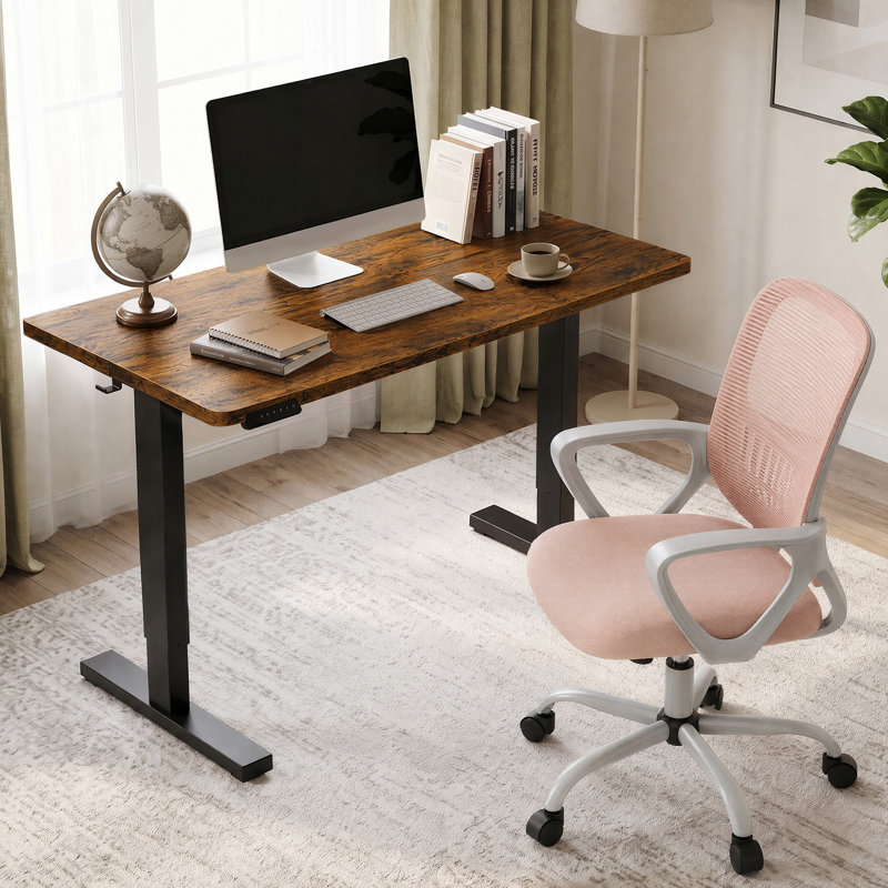 Ensemble de bureau pour travailler debout et réglable en hauteur avec chaise de bureau