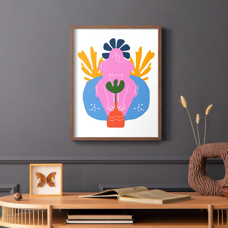 Matisse CDLV, reproduction encadrée - bois massif, H 10 po x l 8 po, Cadre photo brun simple