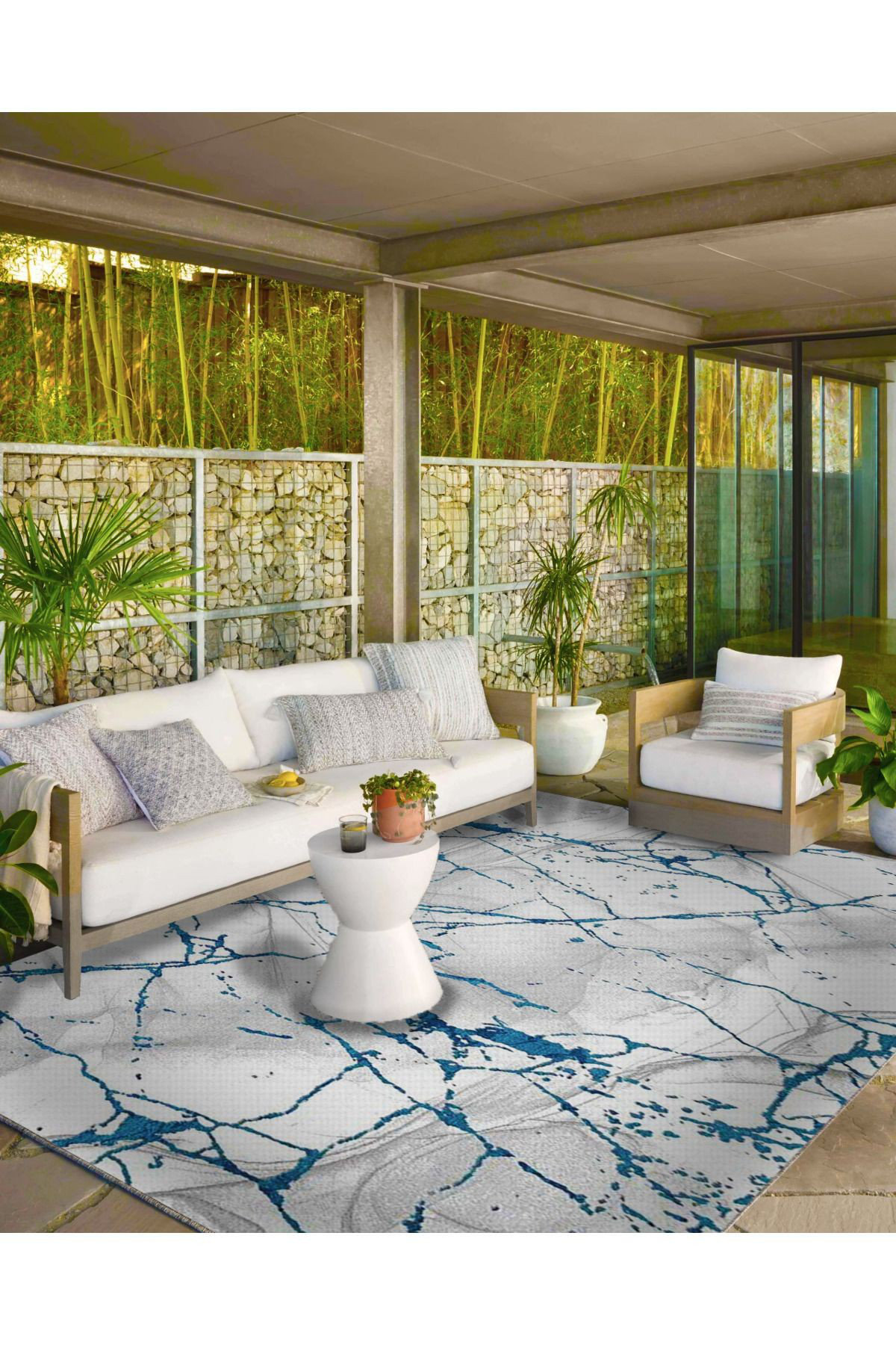 Hokku Designs Marble Stone Theme Woven Base Washable Rug - Wayfair Canada