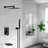 10 inch Rainfall Shower Faucet with Tub Spout High Pressure Shower Head-96149448