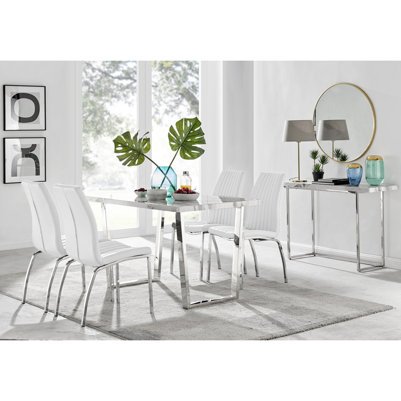 4 - Person Dining Set, White