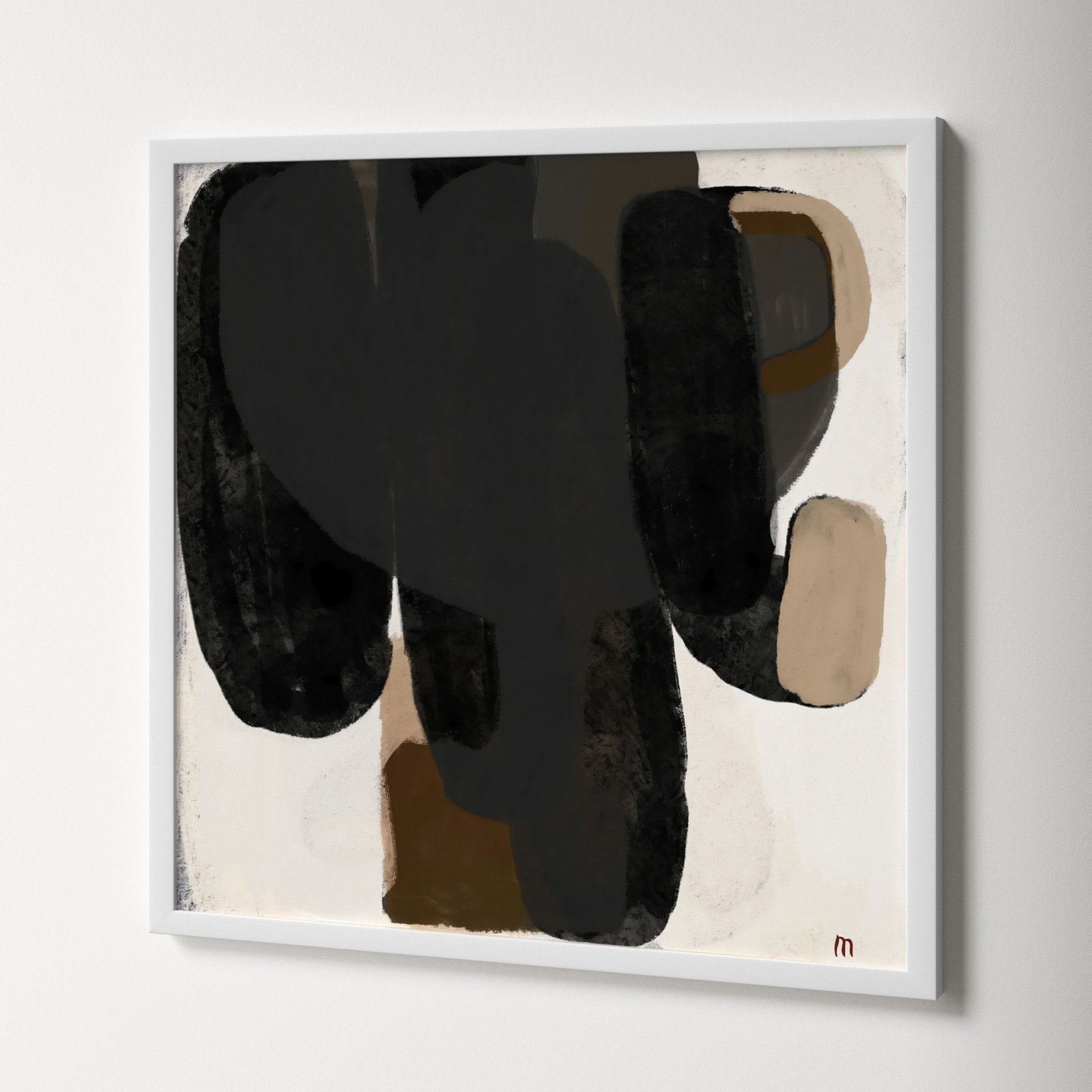 Abstract No. 2 Print, White, 30" H x 30" W x 1.25" D