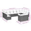  Ensemble de canapé de patio 12 pièces avec coussins en rotin de polyester noir