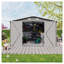 Remise de rangement extérieure en métal avec portes verrouillables 10 pi x 14 pi Campcraft - Gris foncé