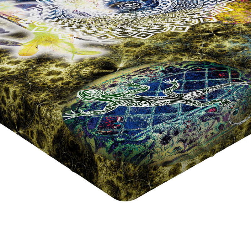 Mandala Microfiber Fitted Sheet, Full/Double Fitted Sheet