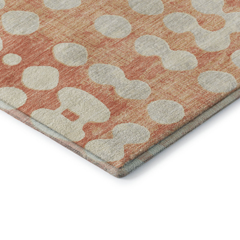 Tapis corail Prisco lavable à la machine de qualité supérieure, Rectangle 1 pi 8 po x 2 pi 6 po