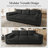 Upholstered 3-Seater Modular Sofa Chaise Lounge, Faux Rabbit Fur Comfort Cushion Seat-2070312643