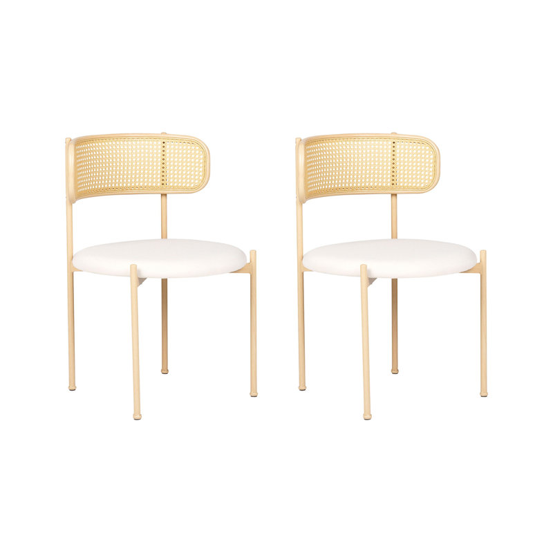 Amerissa 43cm H Linen Upholstered Spindle Side Chair, Beige