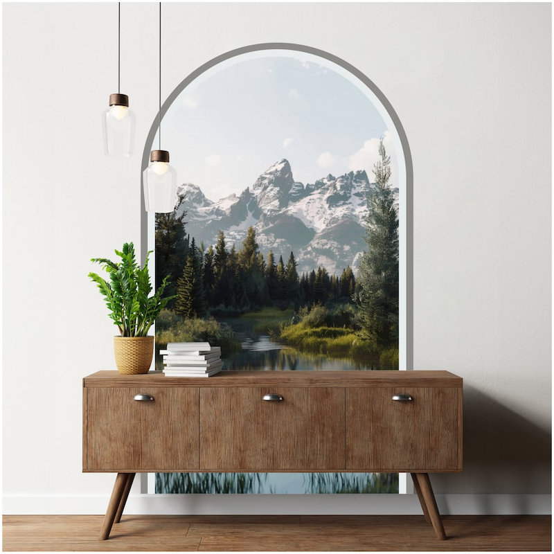 Décalcomanie murale Grand Teton, H 71 po x l 40 po