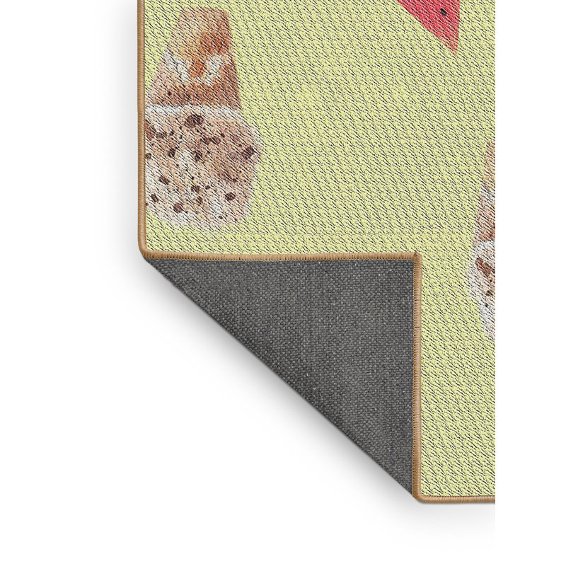 Tapis crème/rose à motifs, Rectangle 5 pi x 8 pi