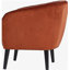 Modern Burnt Orange Accent Chair with Barrel Design and Tufting