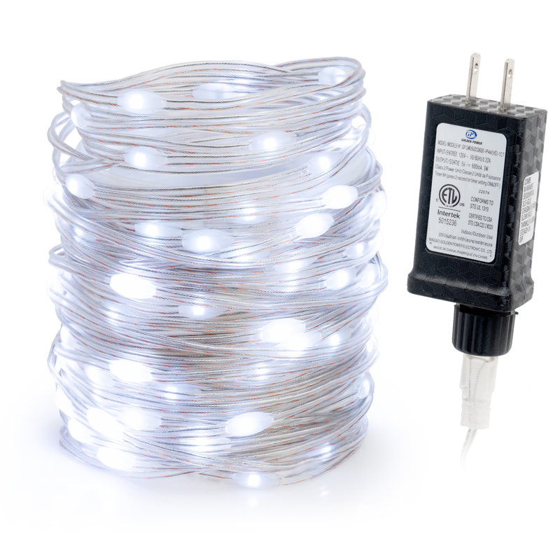 Knisha Outdoor 100 - Bulb 516'' Plug-in Fairy String Light, Cool White