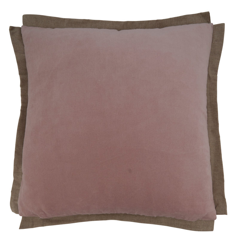 Winifred Collection Cotton Pillow Cover, Blush, Polyester/Polyfill