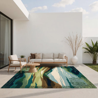 Tapis intérieur et extérieur Celestial Cascade