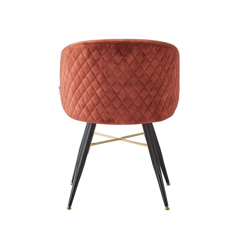 Goddard Mordern Tub Dining Chairs- Upholstered in Velvet, Cushion Padded With Metal Legs- Armchair Room Kitchen Living Room 