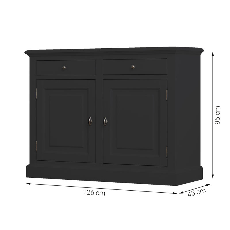 Breshai 126cm Sideboard, Black