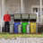 Garbage Bin Shed Stores 3 Trash Cans With Pneumatic Support Rod-1396847054