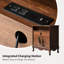 Kaybri Transitional 28"W 3-Drawer Solid Wood Fluted Chest with Built-In Power Outlet Simple Assembly Set of 2-1099118566