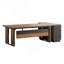 Bureau de direction en L avec classeur, bureau d'ordinateur moderne